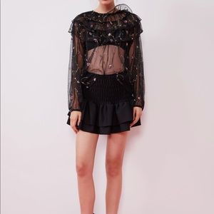 Zara ruffled mini skirt